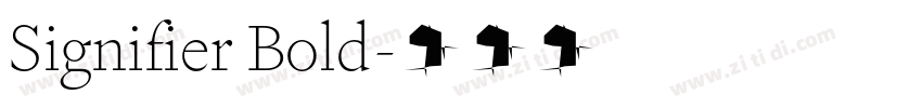 Signifier Bold字体转换